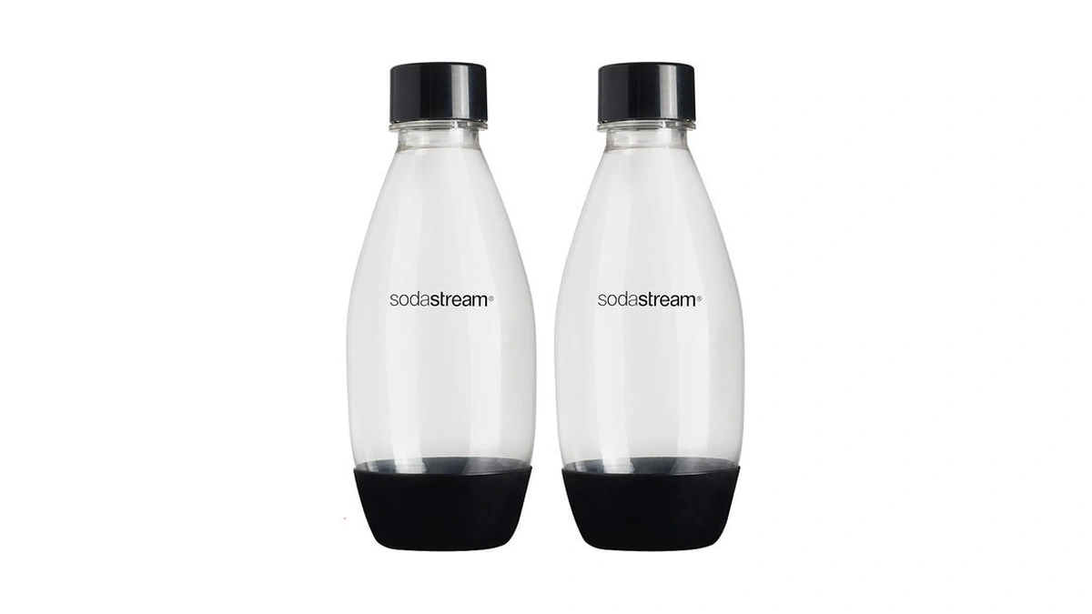 Sodastream 0.5l Twin Pack Dishwasher Safe Slim Bottle (black)