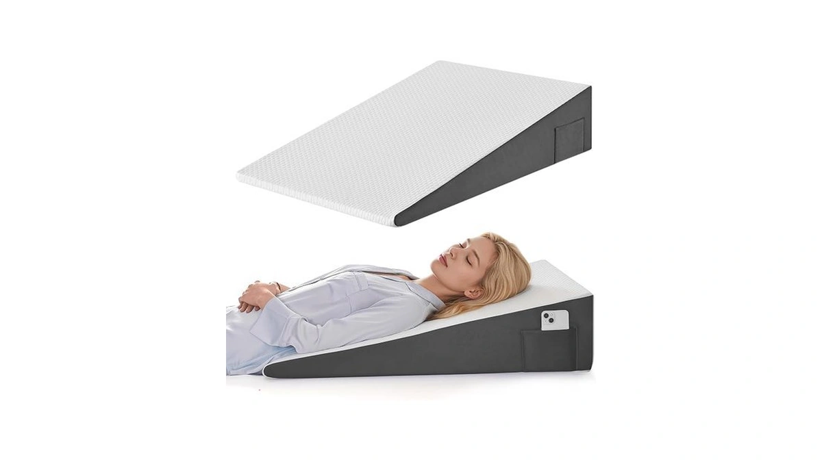 Yojoker Extra-long Wedge Pillow, 34" Bed Incline Cushion For Sleeping,