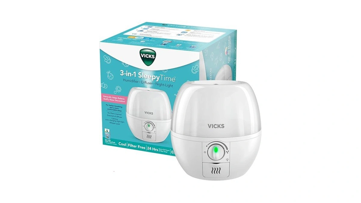Vicks Humidifier 3-in-1 Sleepytime Cool Mist Humidifier For Baby &