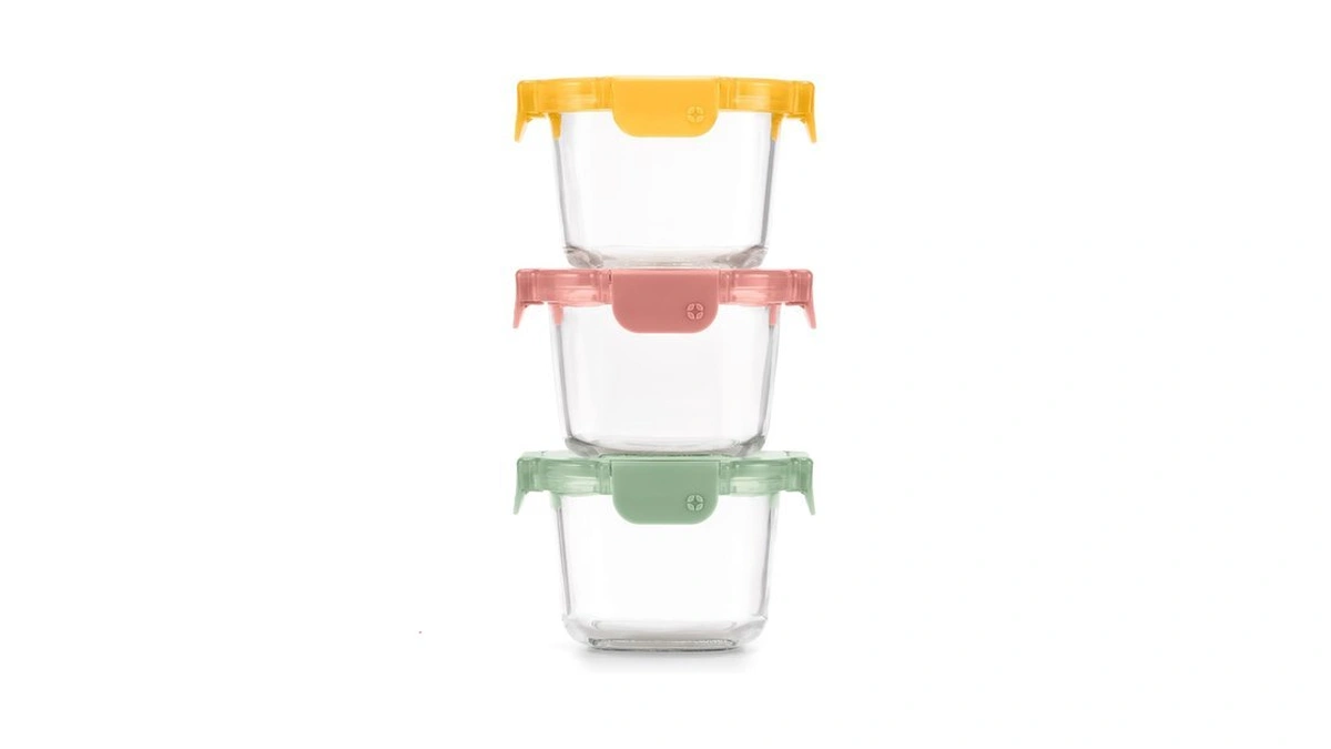 Ello Color Lock 2 Cup 6pc, 3 Pack Glass Meal