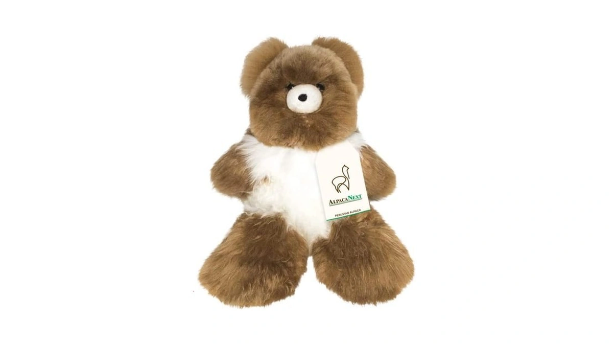 Alpaca Bear Stuffed Animal Crafted In Luxury Alpaca Wool –