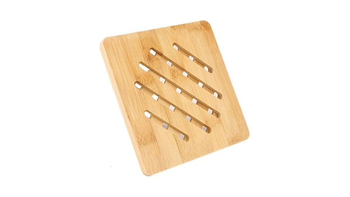 Natural Bamboo Ceramic Pot Tray Heat Bowls Insulation Pad, Durable