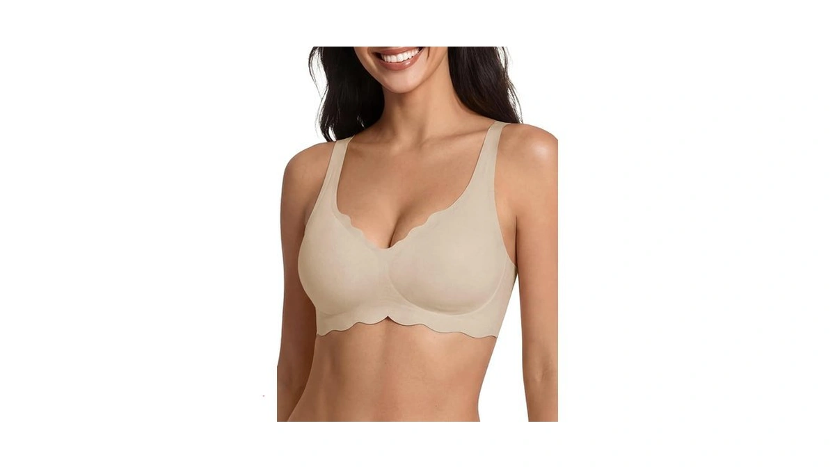 Tankaneo Womens Wireless Jelly Bras No Underwire Soft Bralette Comfortable