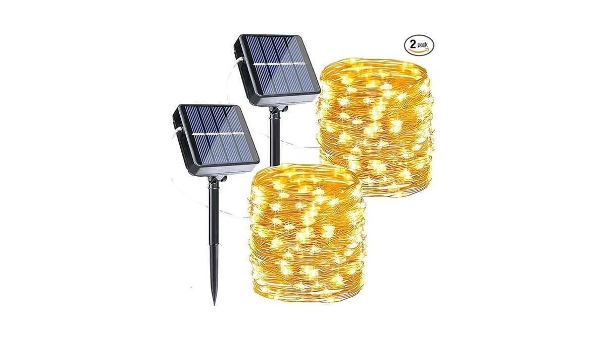 Joomer Solar Fairy Lights, 2-pack Total 80ft 240led Solar String