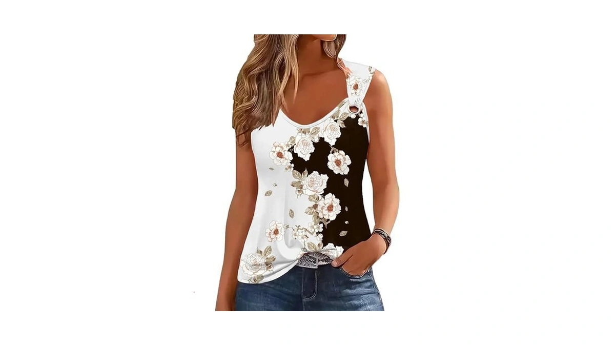 Etcyy New Womens Tank Tops 2026 Trendy Summer T Shirts