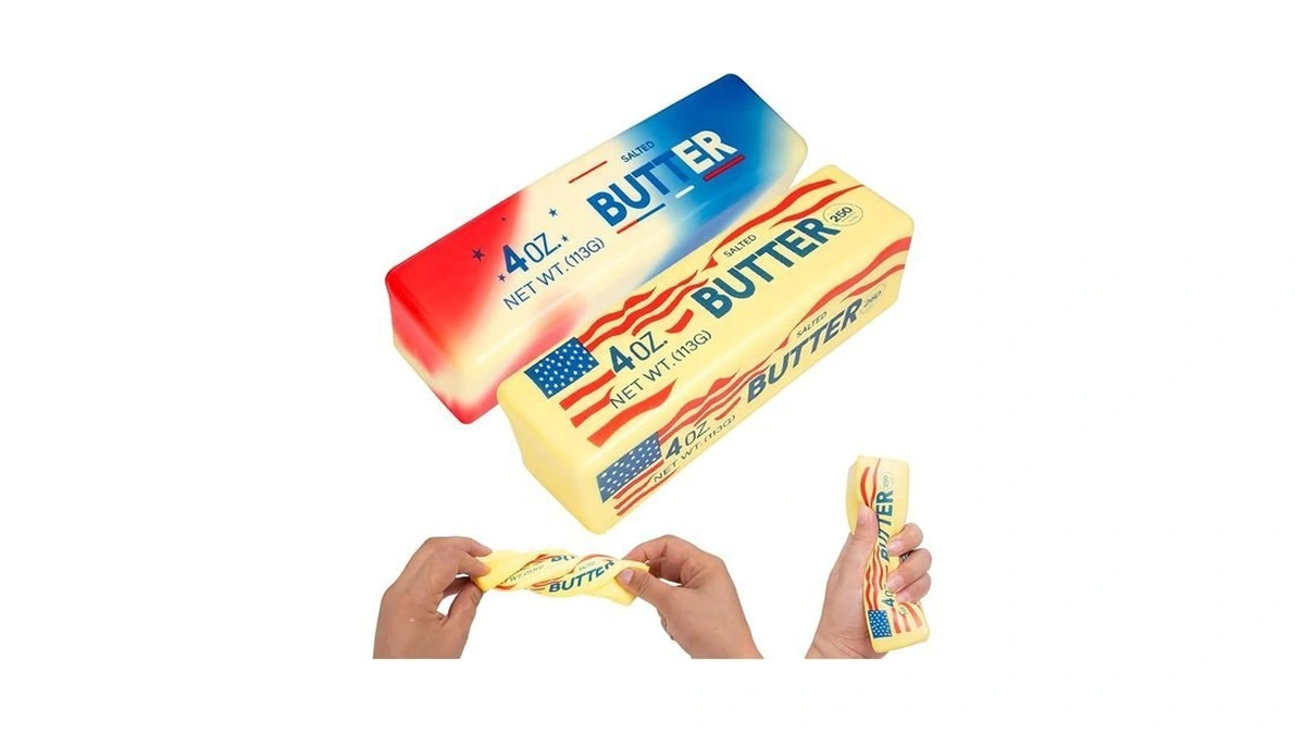 Butter Squishy Toy 2 Pack, 250th Anniversary Slow Stress Relief