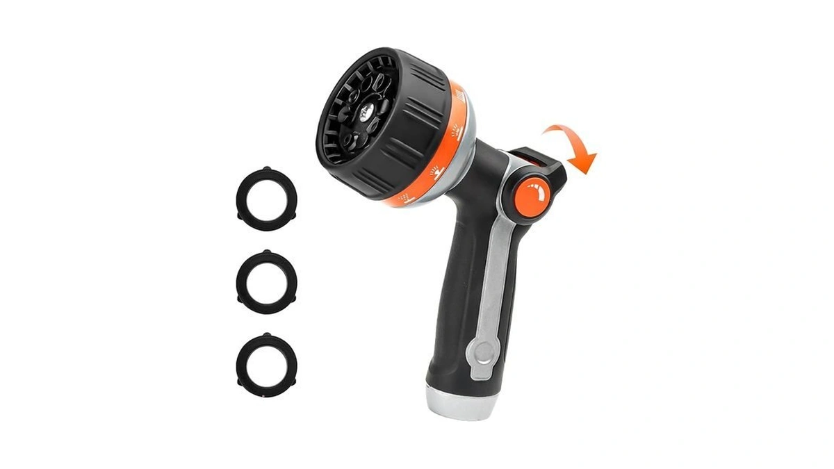 Bibury Garden Hose Nozzle Sprayer, Heavy Duty Metal Spray Nozzle