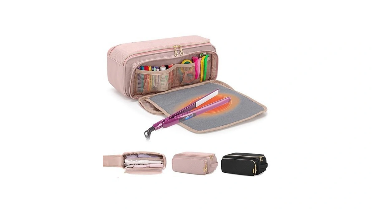 Yarwo Hair Tools Travel Bag With Heat Resistant Mat For