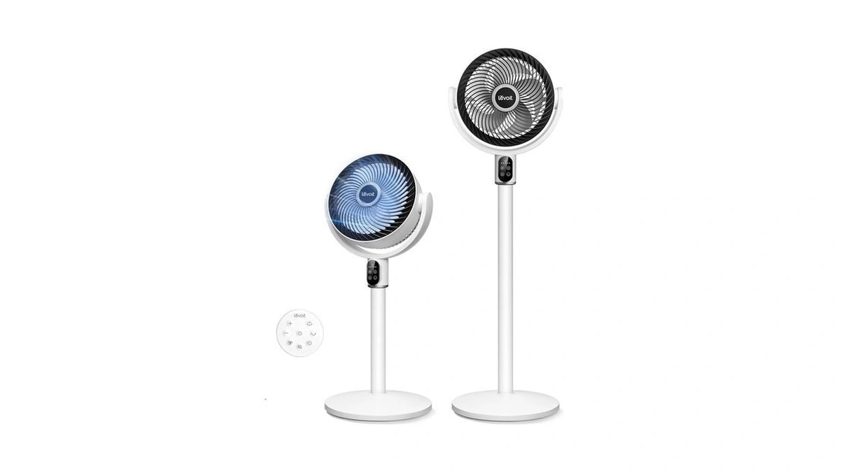 Levoit Standing Fan For Bedroom, 20db Quiet Pedestal Fan For