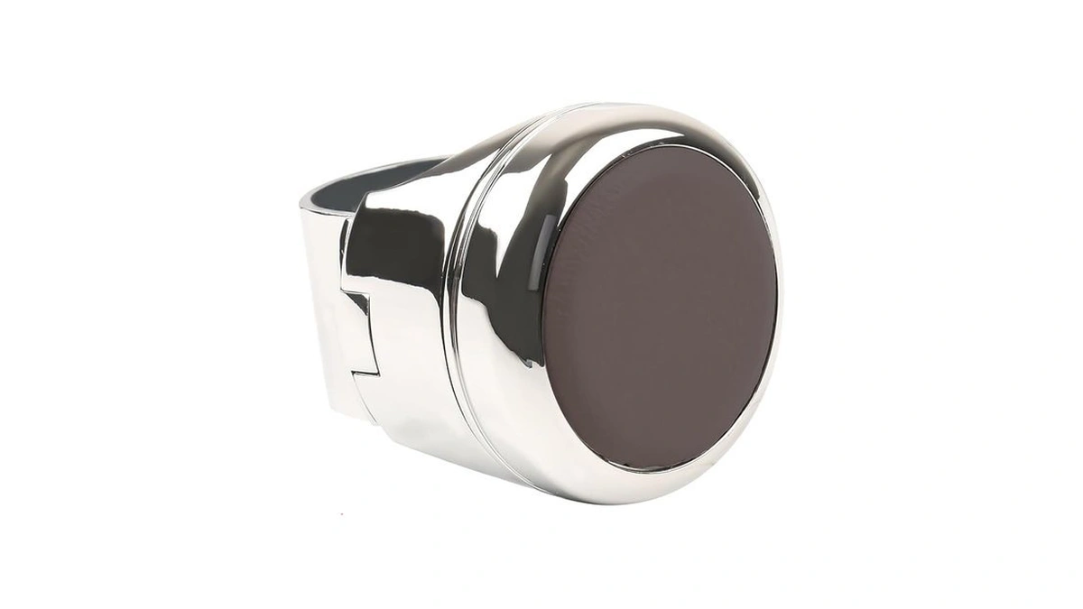 Steering Wheel Spinner Sport Maneuvering Knob Cow Leather Cover Swivel