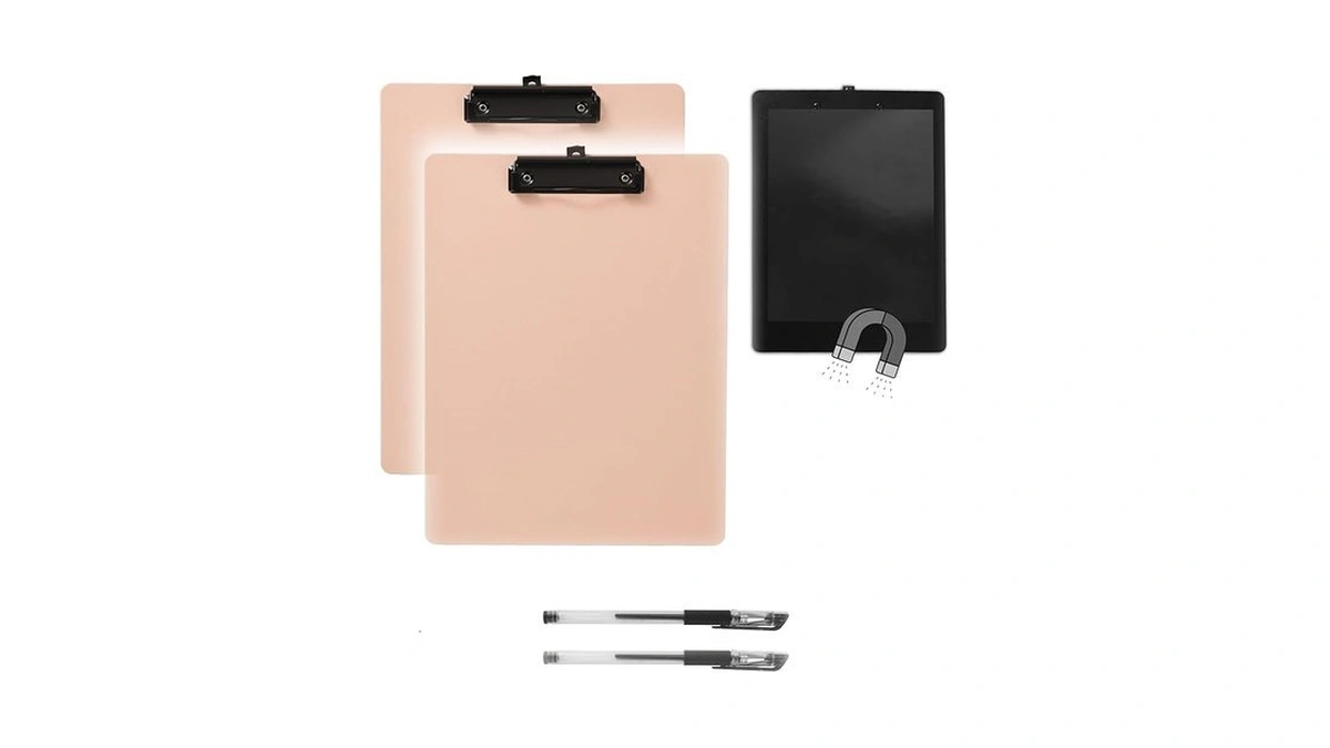 2 Pcs Magnetic Clipboard With Pen, 9x12.5 Inch A4 Letter