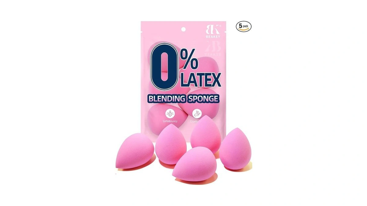 Beakey Latex-free Blender Makeup Sponge For Blending, Pink Makeup Sponges