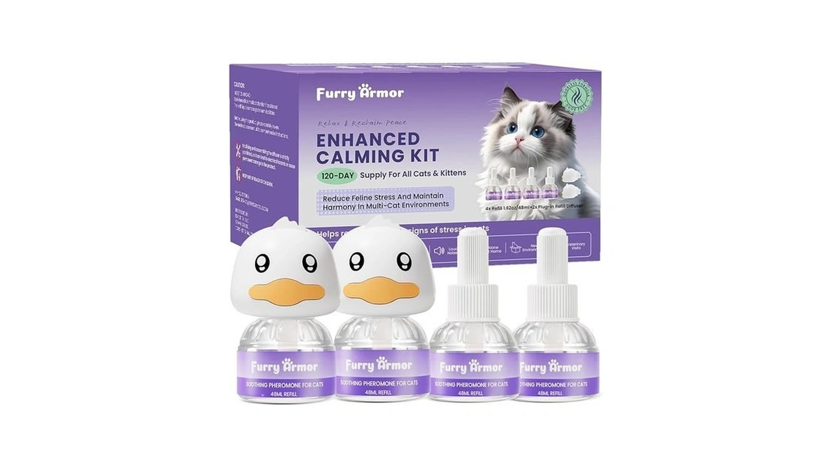 Furry Armor Cat Calming Pheromone Diffuser (2 Diffusers + 4