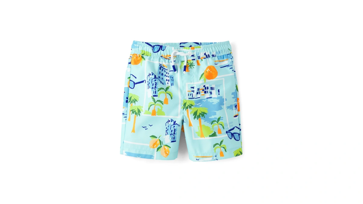 Gymboree,boys,and Toddler Swim Trunks,lt Robin,12-18 Months