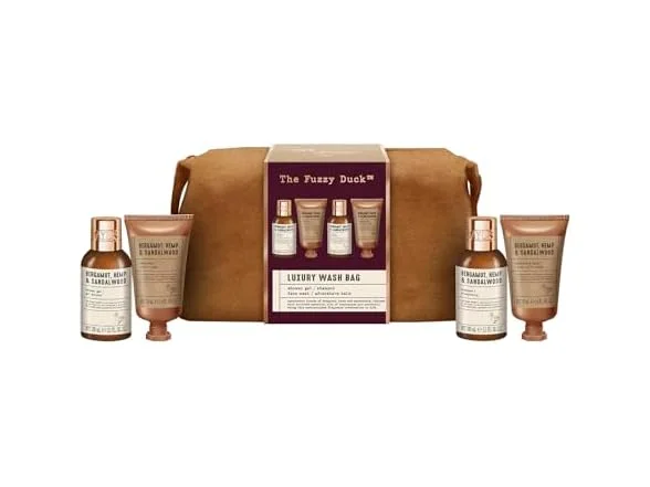 Baylis & Harding The Fuzzy Duck Bergamot, Hemp & Sandalwood Men's Luxury Toiletry Bag Gift Set For Men - Vegan Friendly