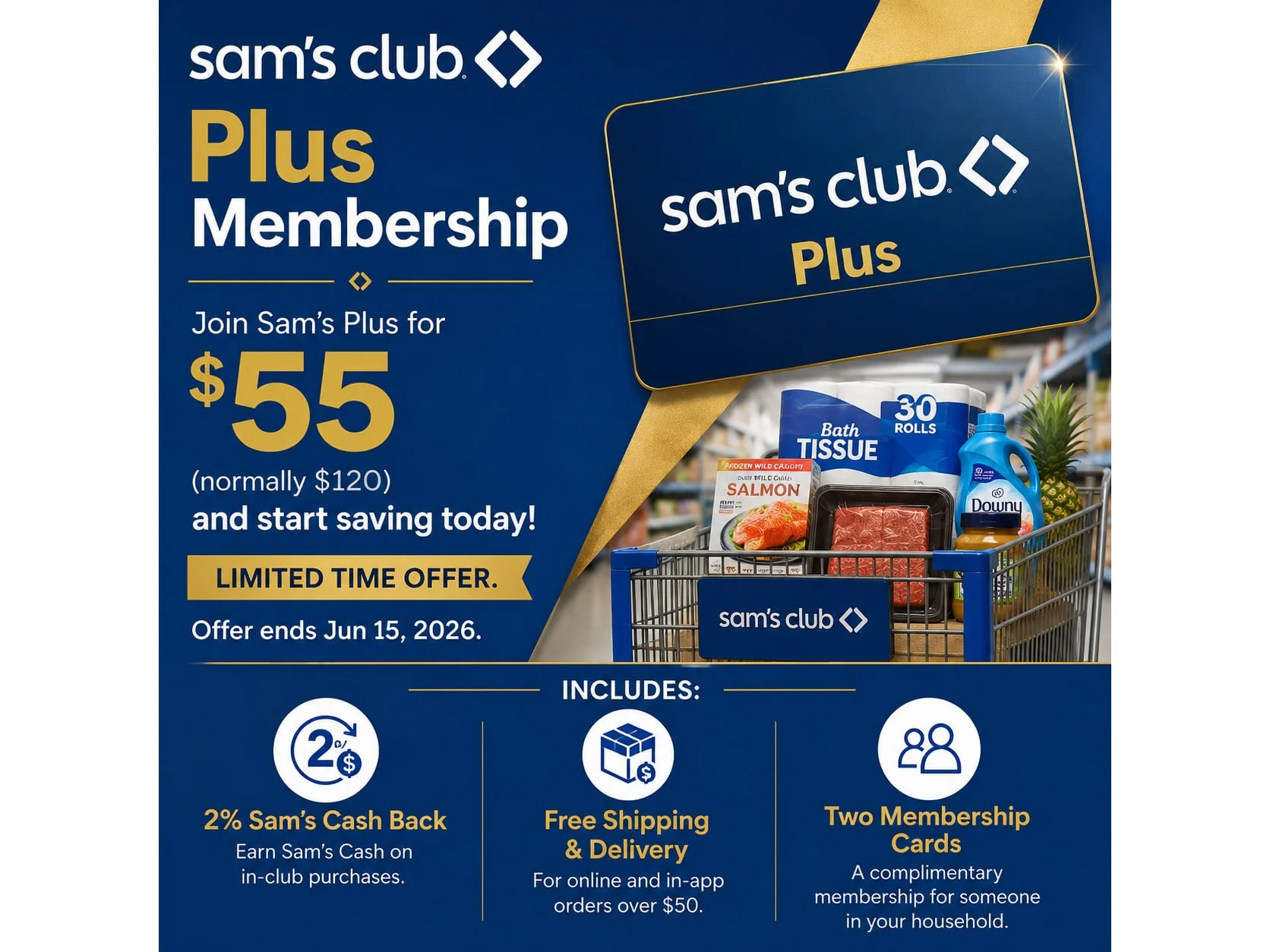 Sam's Club Plus Membership - Summer offer