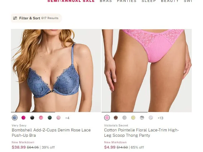 Victoria's Secret Semi Annual Sale 60% Off + EXTRA 20 % OFF SALE