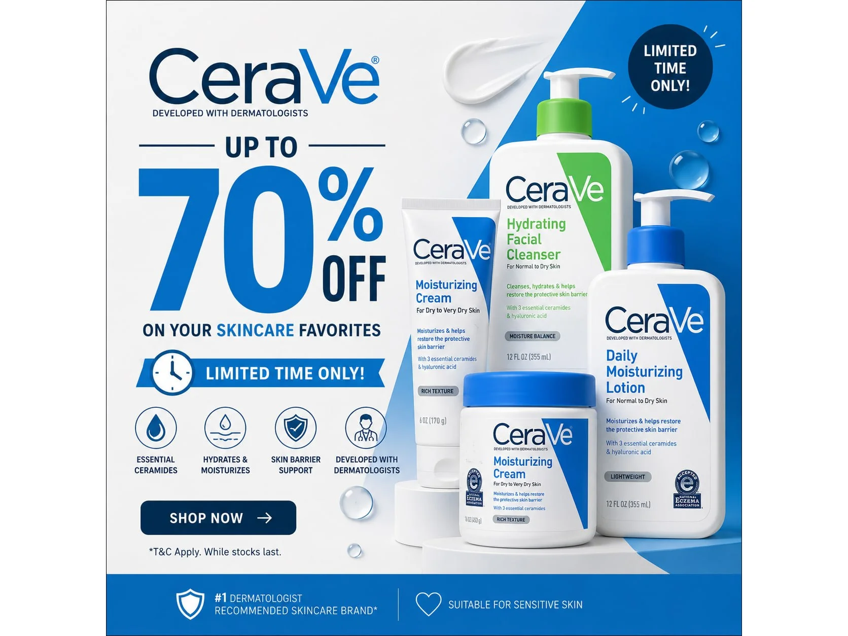 CeraVe up to 70% Off