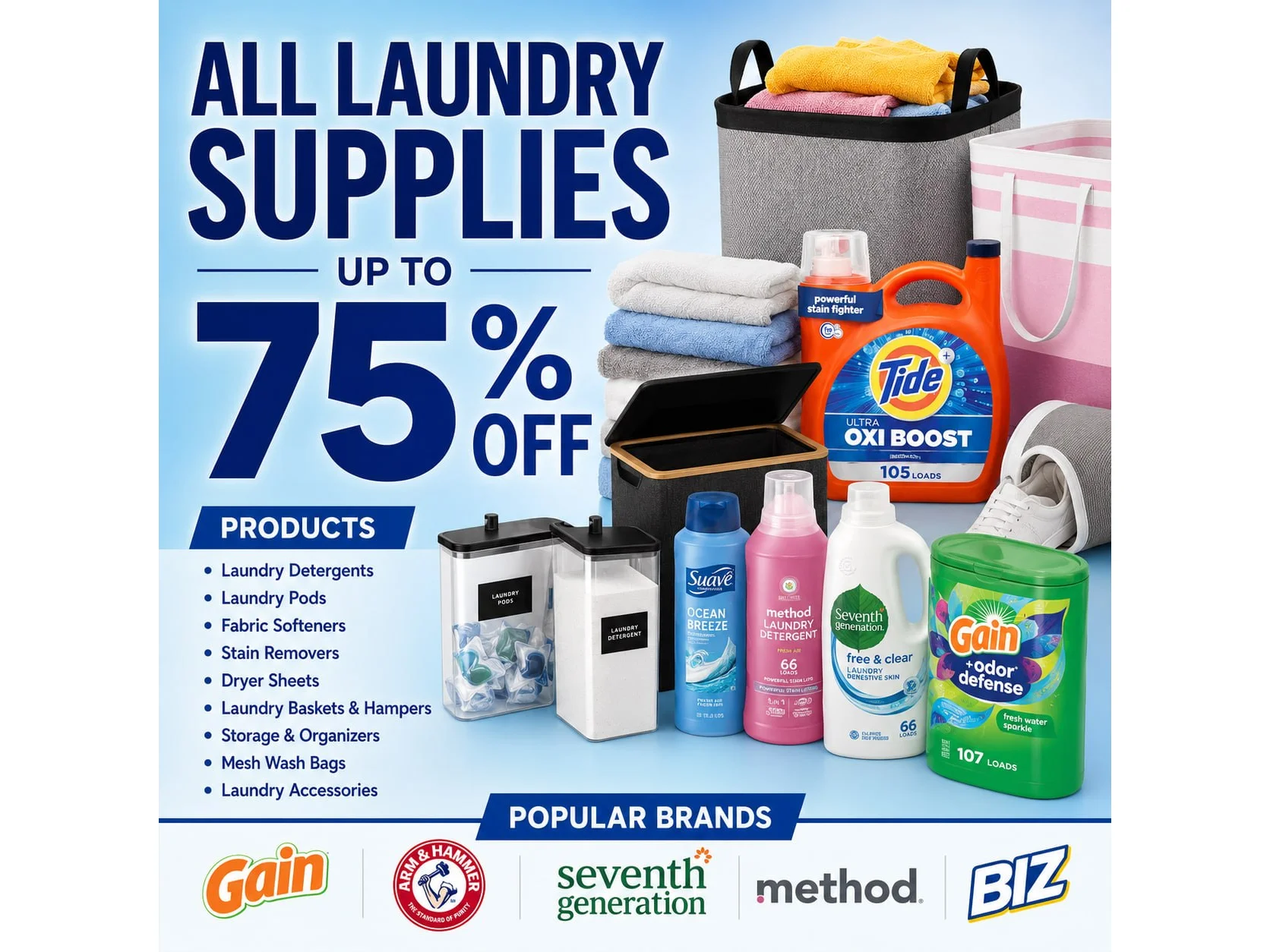 All Laundry Supply- Upto 75 % Off