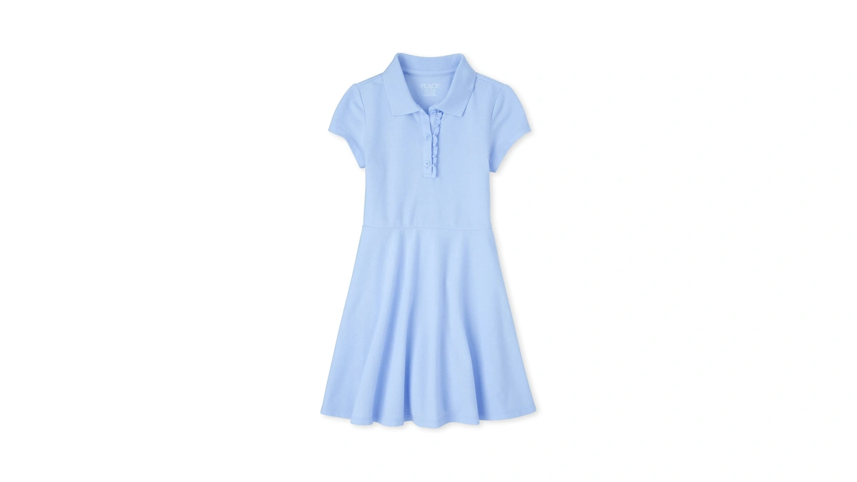 The Children Placeshort Sleeve Ruffle Polo Dr...