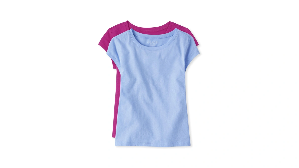 The Children's Place Girls Basic Short Sleeve Layering Tees Pink/daybreak