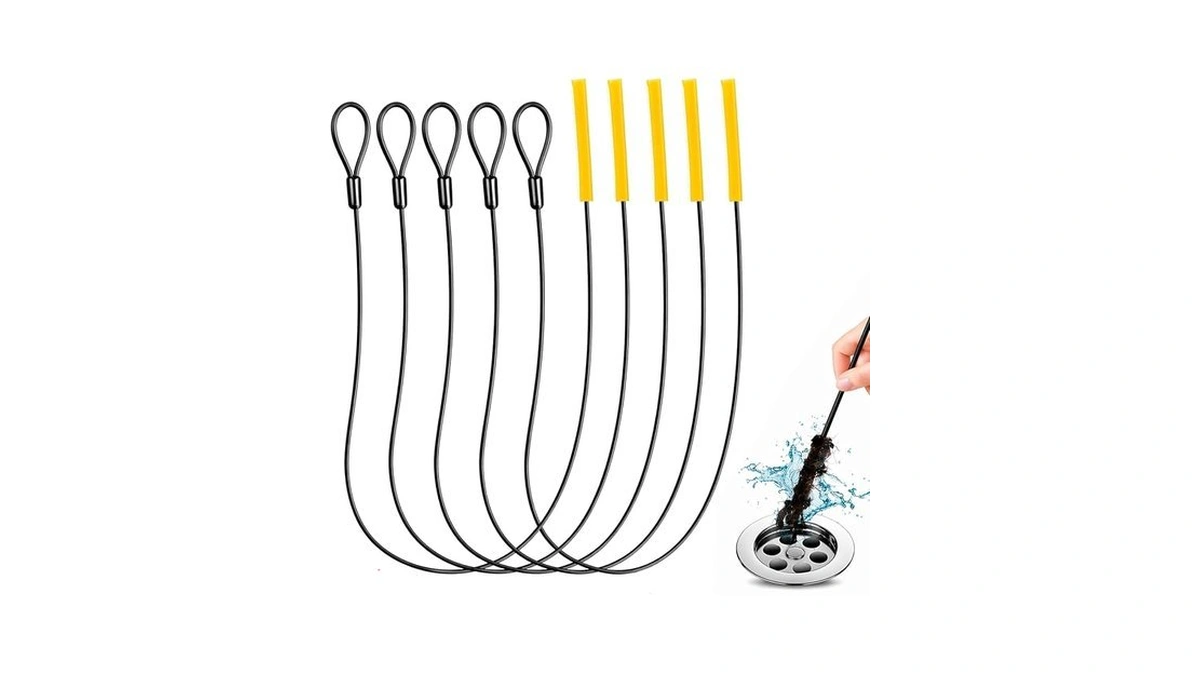 Drain Snake Hair Drain Clog Remover 35 Inch, 5pcs Reusable