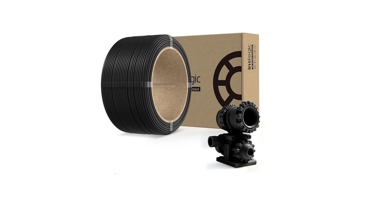 Inslogic Pa6-cf Carbon Fiber Nylon Filament 1.75mm Black 0.25kg Refill,