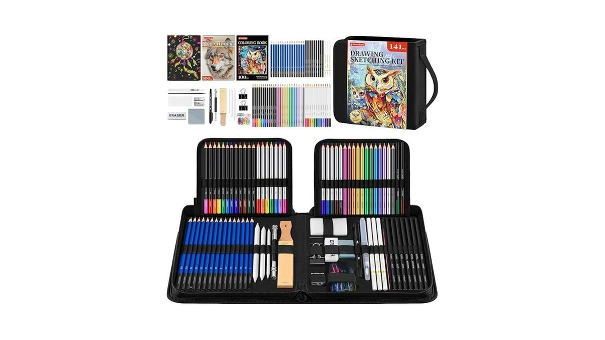 141 Pcs Art Supplies Sketching Kit Pro Max Gifts For
