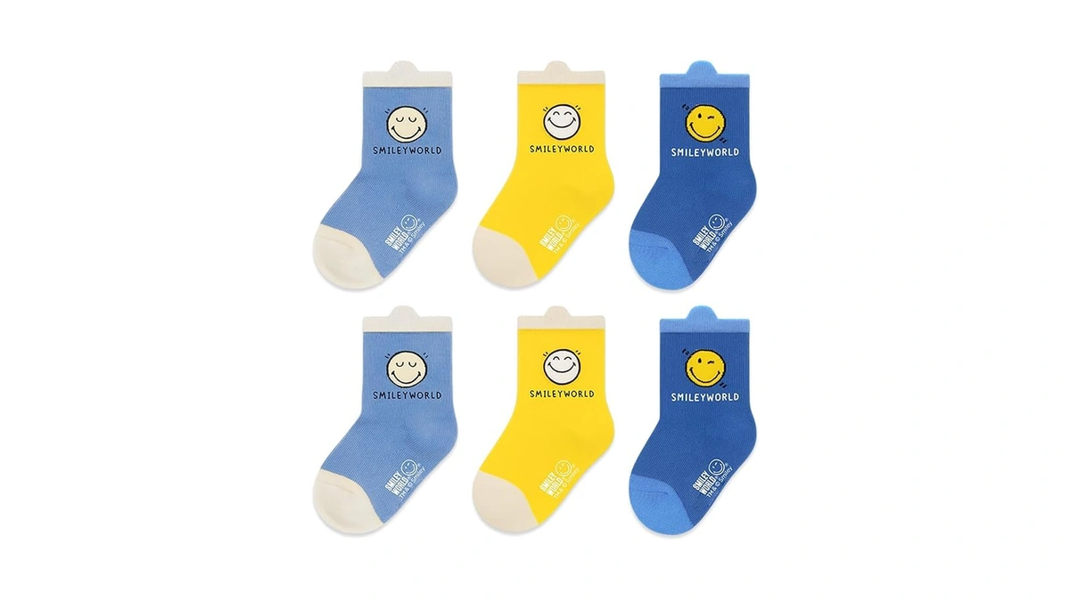 Smileyworld Kids Crew Socks For Toddler Boys & Girls, Soft