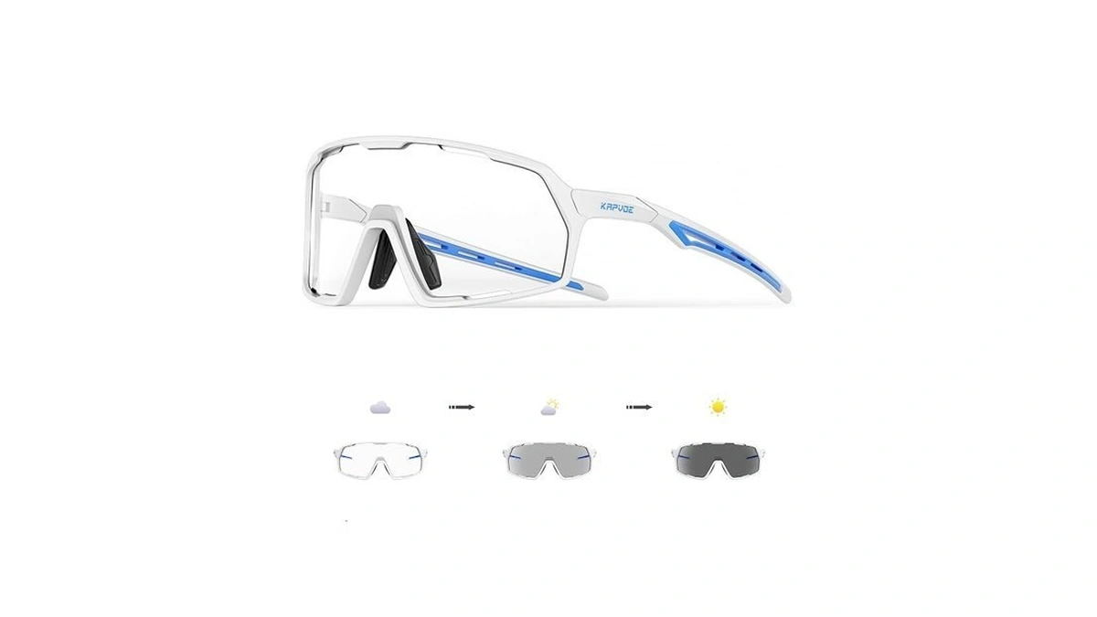 Kapvoe Photochromic Cycling Glasses Sports Sunglasses For Men Women Uv400