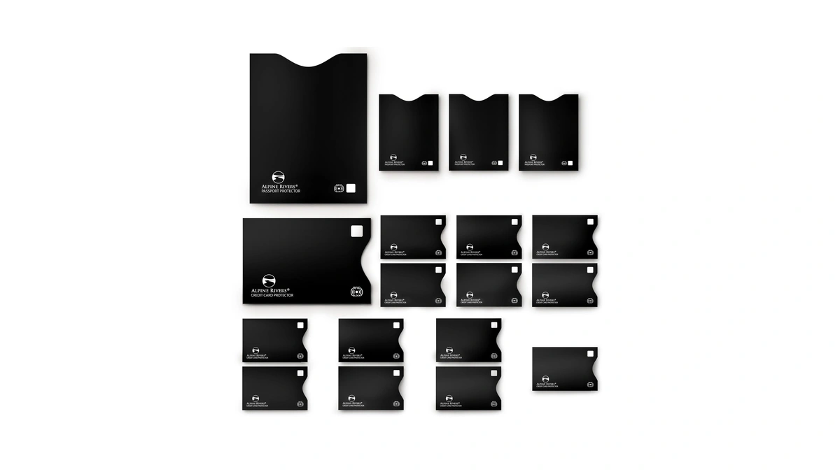 Alpine Rivers Rfid Blocking Sleeves, Credit Card Protector, Passport Sleeve