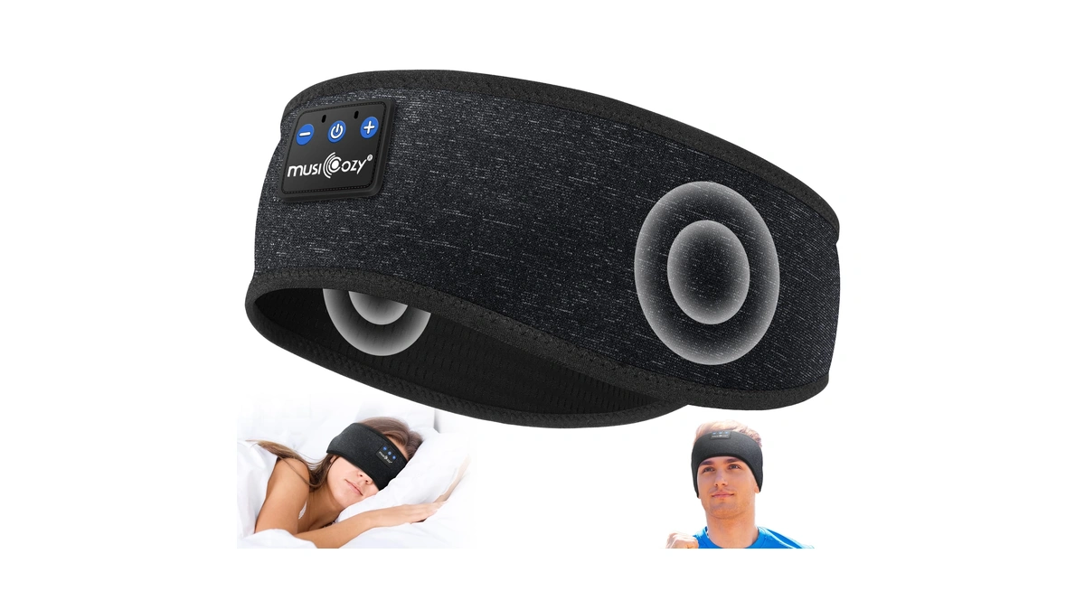 Musicozy Sleep Headphones Bluetooth 5.4 Headband, Wireless Earphones Music Sleep