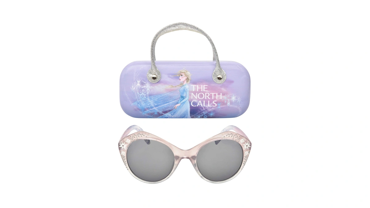 Disney Frozen 2 Girls Sunglasses With Carrying Case, Kids Sunglasses