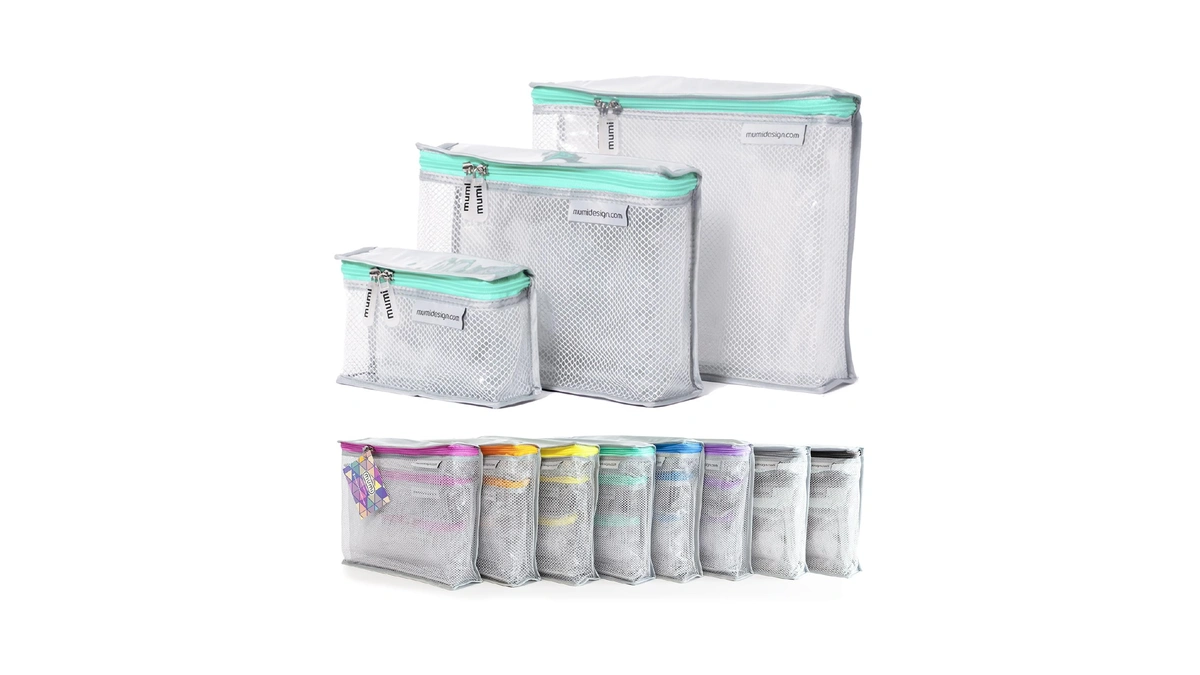 Mumi Travel Toiletry Bag Set Of 3 – Clear Tsa