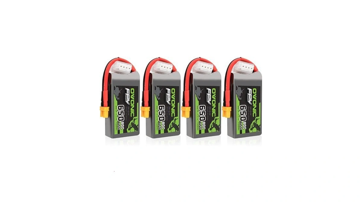 Ovonic 4 Packs 650mah 3s1p 11.1v 80c Lipo Battery Pack