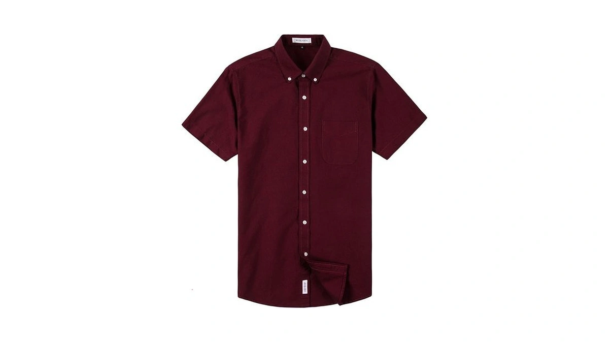 Muse Fath Men's Short Sleeve Oxford Casual Cotton Regular Fit