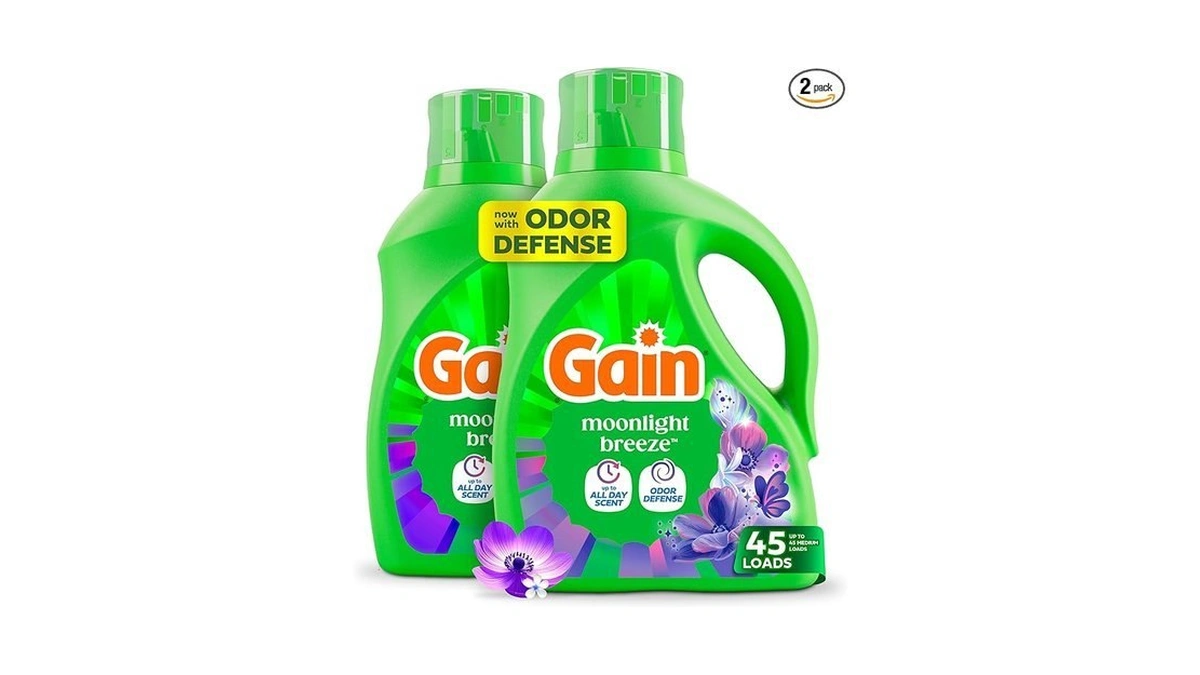 Gain Liquid Laundry Detergent With Odor Defense, Moonlight Breeze Scent,