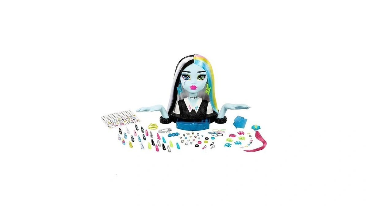 Monster High Frankie Stein Doll Head For Hairstyling With 65+