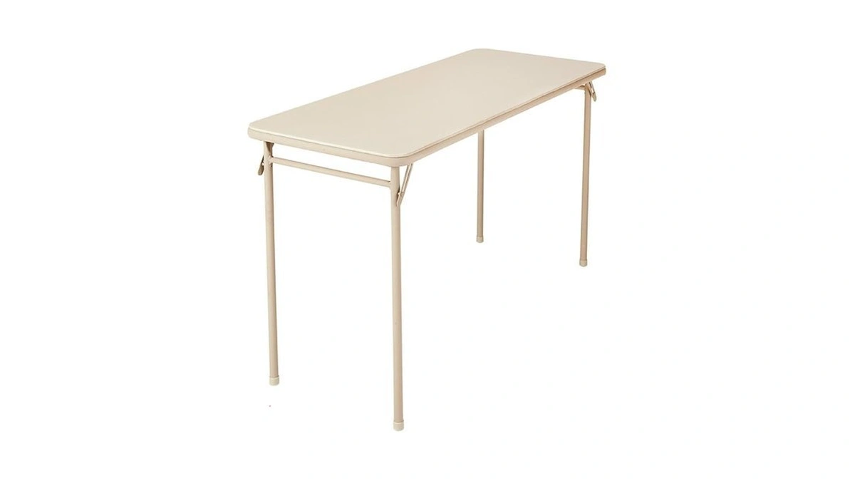 Coscoproducts Cosco Folding Serving Table, 20" X 48", Antique Linen