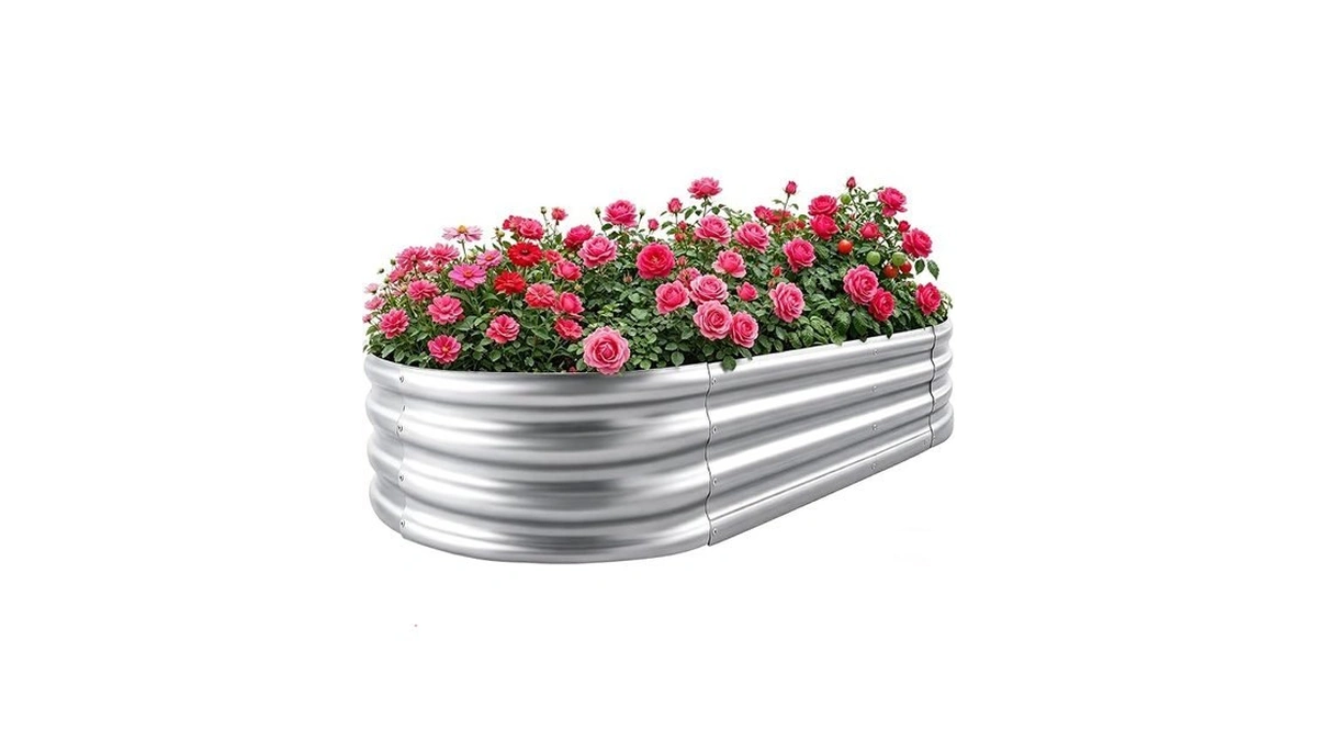 Sponvatt Raised Garden Bed - Outdoor Galvanized Raised Garden Bed