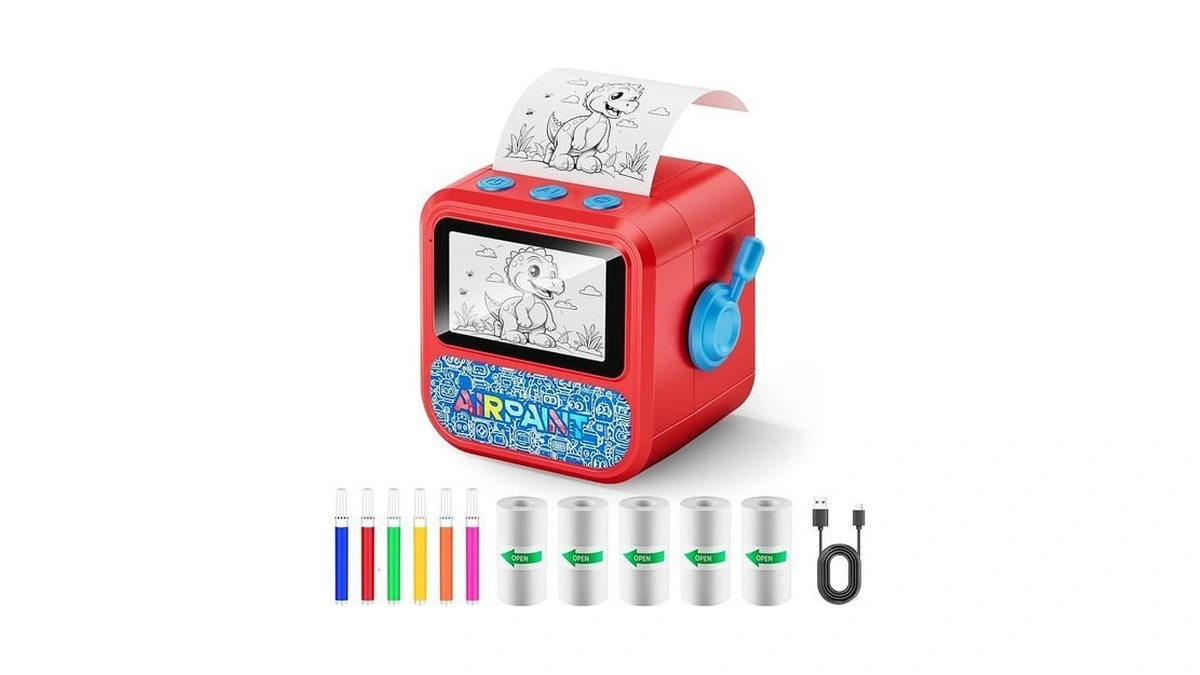Kids Ai Mini Printer, Portable Smart Sticker Box Maker, Creative