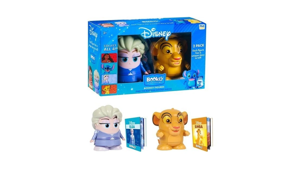 P.m.i. Disney Elsa & Simba Collectible Figures With Hidden Storybooks