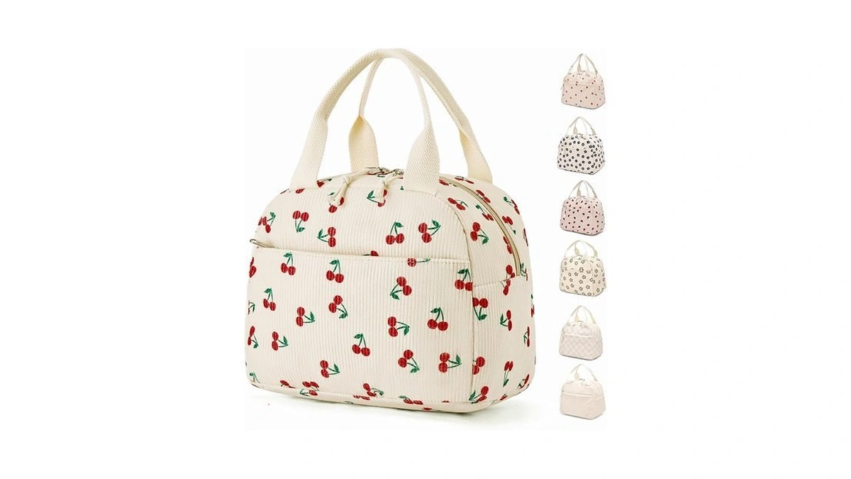 Lunch Bag For Women Grils Adult Cute Corduroy Lunch Tote