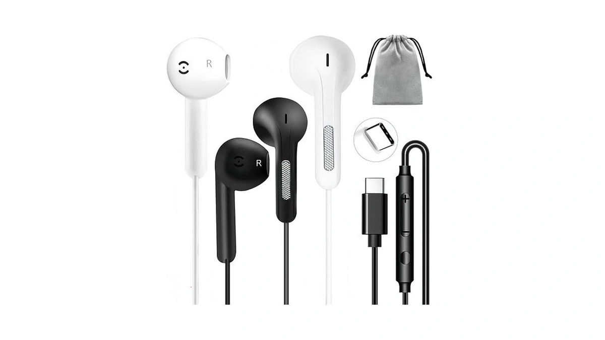 2 Pack Usb C Headphones For Iphone 17/16/15 Pro Max/plus,
