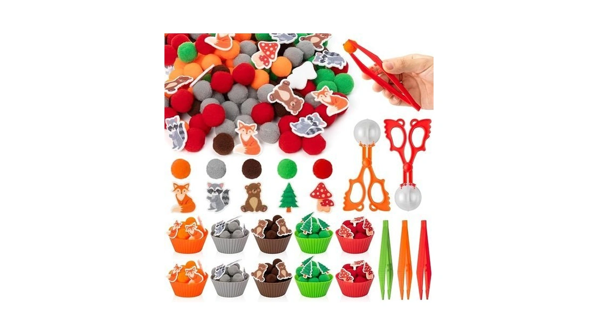 Ezdhuawuse Woodland Animals Sensory Bin Fillers - 266pcs Summer Animals