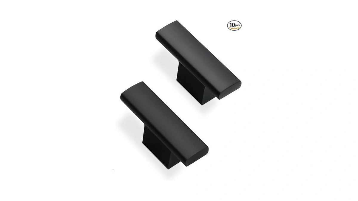 Bukobyhe 10 Pack Kitchen Cabinet Knobs Matte Black Cabinet Knobs