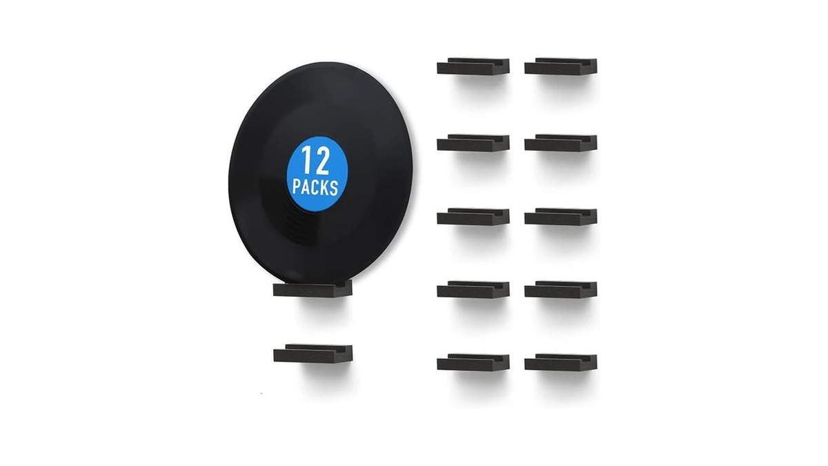 Niubest Wood Vinyl Record Shelf Wall Mount, Small Wall Record
