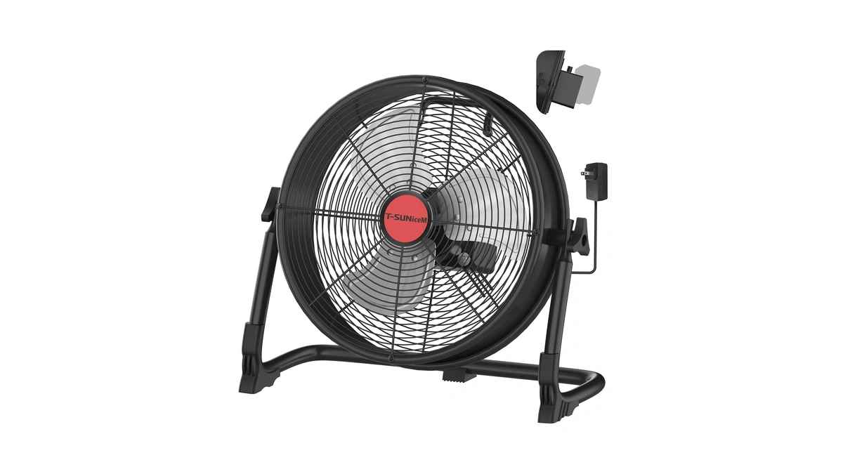 12" Battery Operated Floor Fan Compatible With Milwaukee M18 18v