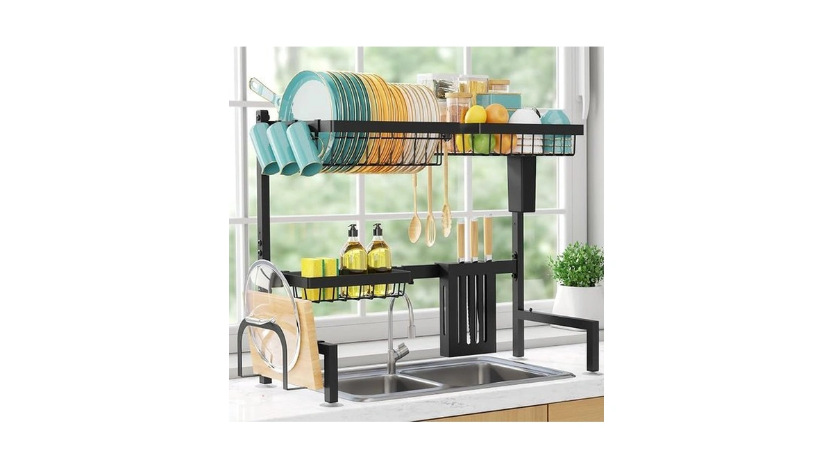 Sakugi Over The Sink Dish Drying Rack - Adjustable 2