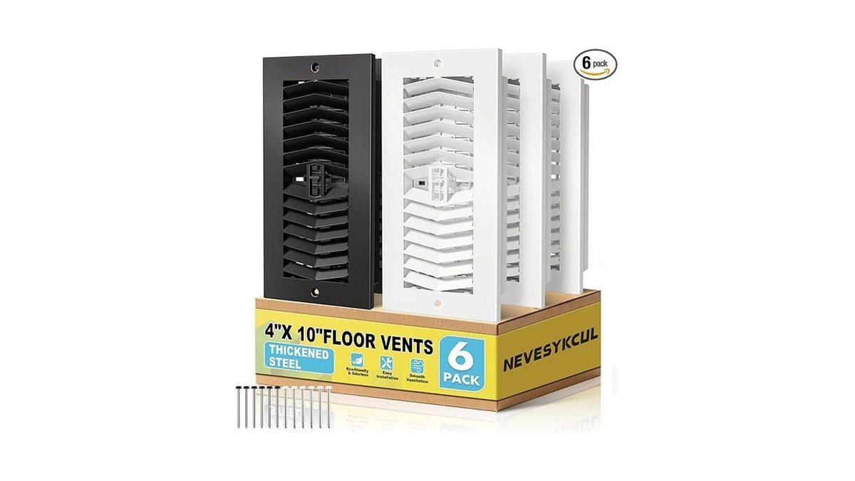 4x10 Vent Cover 6-pack Heavy Duty Floor Register For Home,
